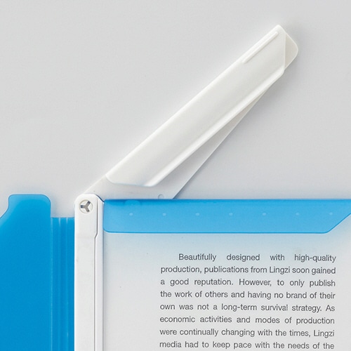 リヒトラブ　AQUA　DROPs　クリップファイル　A4　青　F-5067-8　1枚（ご注文単位1枚）【直送品】