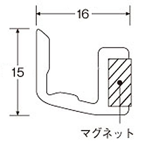 ライオン事務器　マグネットバー　長さ220×幅15×厚さ16mm　ブルー　MB-220U　1本（ご注文単位1本）【直送品】