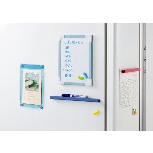 ライオン事務器　マグネットバー　長さ220×幅15×厚さ16mm　ブルー　MB-220U　1本（ご注文単位1本）【直送品】