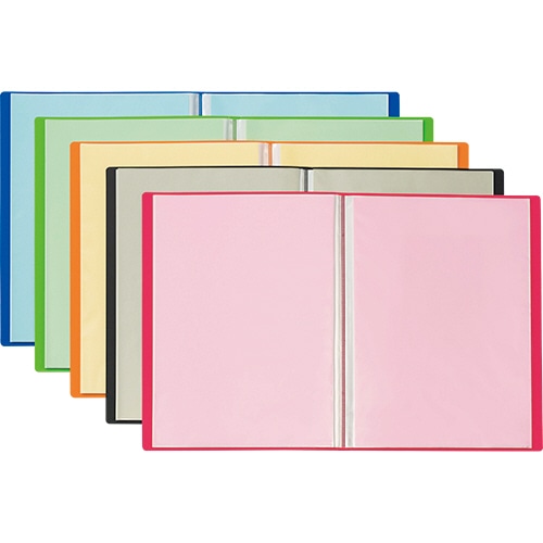 ライオン事務器　クリアーブック　MINANO（ミナノ）　A4タテ　10ポケット　背幅8mm　レッド　CR-10M　1冊（ご注文単位1冊）【直送品】