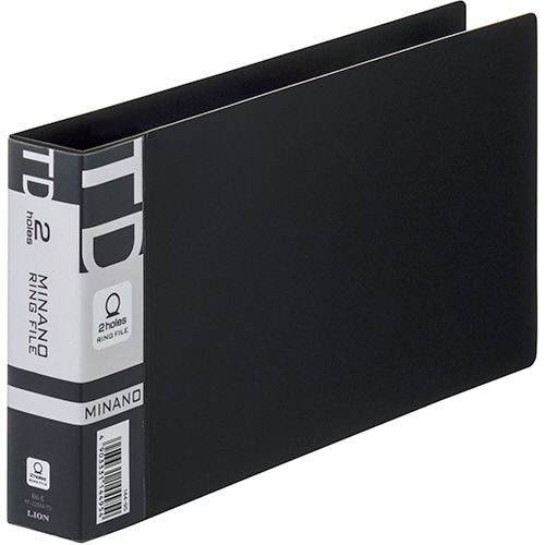ライオン事務器　リングファイル　MINANO（ミナノ）　統一伝票用　2穴　200枚収容　背幅35mm　ブラック　RF-228M-TD　1冊（ご注文単位1冊）【直送品】