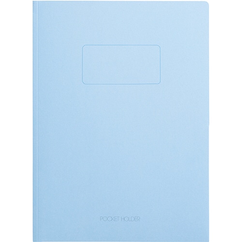 ライオン事務器　ポケットホルダー　両面ポケット　A4（見開きA3）　ブルー　No.54N　1枚（ご注文単位1枚）【直送品】