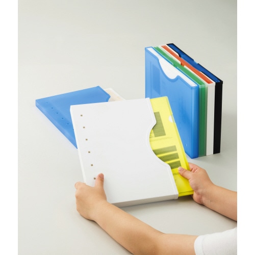 ライオン事務器 ホルダーボックス PP製 A4ヨコ 背幅24mm ブラック HB-12P 1個(ご注文単位1個)【直送品】