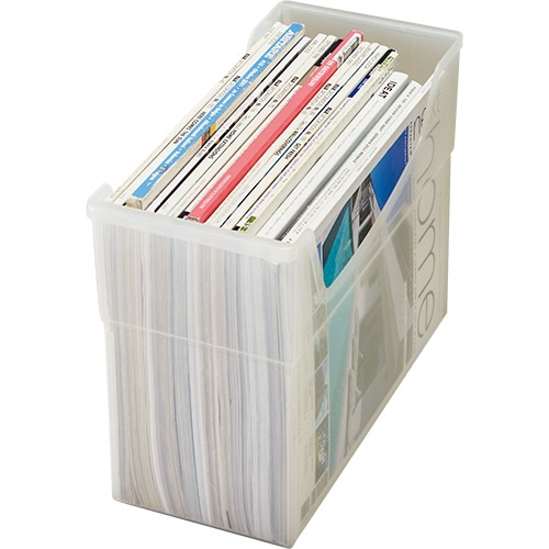 ライオン事務器　フリーボックス　PP製　A4ヨコ　背幅155mm　透明ブルー　FB-135P　1個（ご注文単位1個）【直送品】