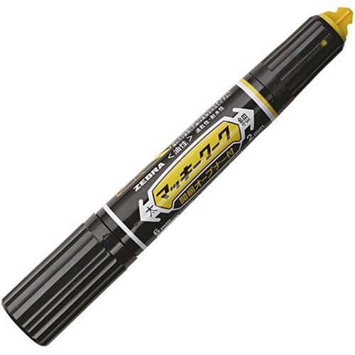 ゼブラ　油性マーカー　マッキーワーク　角芯太字＋丸芯細字　黒　P-YYT21-BK　1本（ご注文単位1本）【直送品】