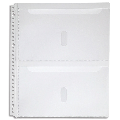 キングジム　スキットマン　取扱説明書ファイル用ポケット　2段タイプ　A4タテ　30穴（2穴・4穴兼用）　2630PA　1パック（4枚）（ご注文単位1パック）【直送品】