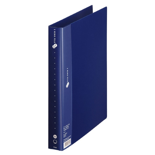 プラス 2リングファイル スーパーエコノミー A4タテ リング内径26mm 背幅35mm ネイビー FC-101RF 1冊(ご注文単位1冊)【直送品】