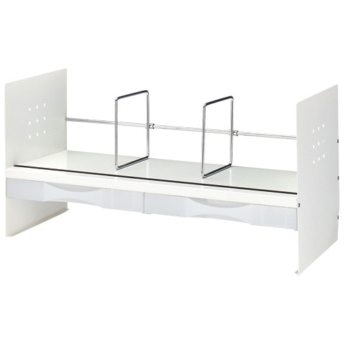 トヨダプロダクツ　ブックスタンド（引き出し付）　ホワイト　BSST-065HC　1台（ご注文単位1台）【直送品】