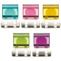 トーキンコーポレーション　マグネット付スライドクリップ（クリア）　L　5色ミックス　SCC-LMG10M　1パック（10個：各色2個）（ご注文単位1パック）【直送品】