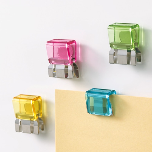 トーキンコーポレーション マグネット付スライドクリップ(クリア) L 5色ミックス SCC-LMG10M 1パック(10個:各色2個)(ご注文単位1パック)【直送品】