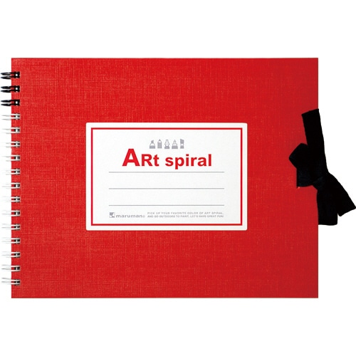 マルマン　スケッチブック　アートスパイラル　F0　レッド　24枚　S310-01　1冊（ご注文単位1冊）【直送品】