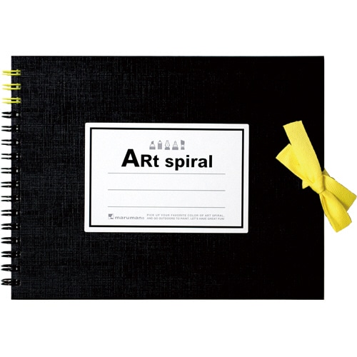 マルマン　スケッチブック　アートスパイラル　F0　ブラック　24枚　S310-05　1冊（ご注文単位1冊）【直送品】