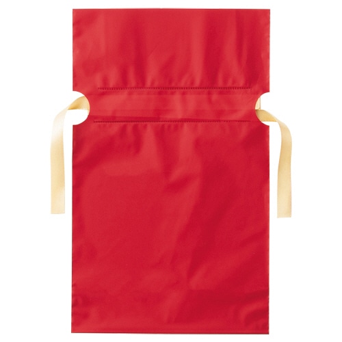 店研創意 ストア・エキスプレス 梨地リボン付ギフトバッグ レッド 17cm 1パック(20枚)(ご注文単位1パック)【直送品】