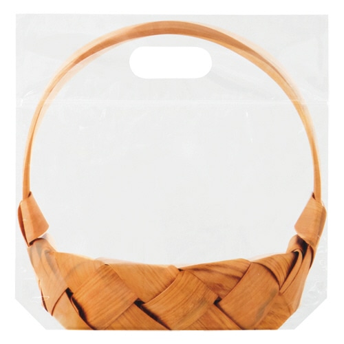 ヘッズ　フォトプリントジップ付バッグ　カゴ　M　PPK-ZM　1パック（30枚）（ご注文単位1パック）【直送品】