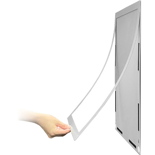 土屋工業　ポスターフィット　枠色シルバー　背面マグネットシート付　B3サイズ　外寸410×561mm　POFIT-B3-MG　1枚（ご注文単位1枚）【直送品】