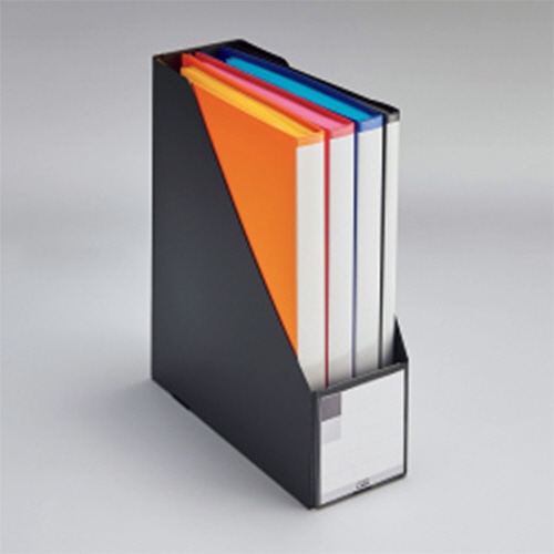 ライオン事務器 ボックスファイル(ミナノ) A4タテ 背幅102mm ブルー BF-633M 1冊(ご注文単位1冊)【直送品】