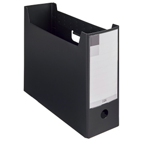 ライオン事務器　ボックスファイル（ミナノ）　A4ヨコ　背幅102mm　ブラック　BF-632M　1冊（ご注文単位1冊）【直送品】
