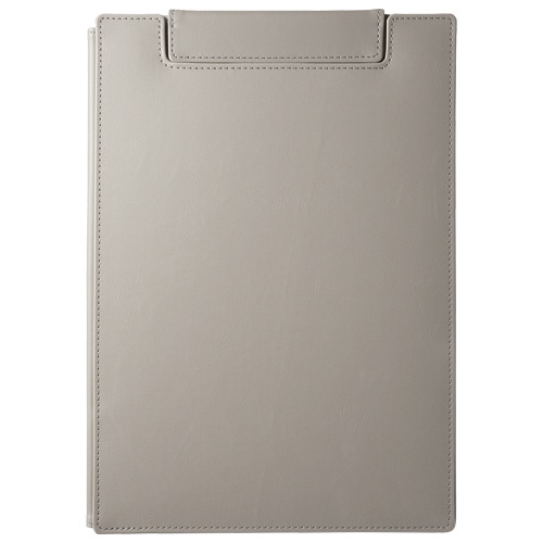 キングジム　レザフェスU　クリップボード（カバー付）　A4　グレー　1932LU-GY　1枚（ご注文単位1枚）【直送品】