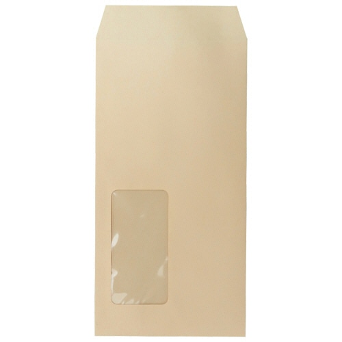 キングコーポレーション　プリンタ対応窓明クラフト封筒　長3　70g　スミ貼　N3PKM70　1パック（100枚）（ご注文単位1パック）【直送品】
