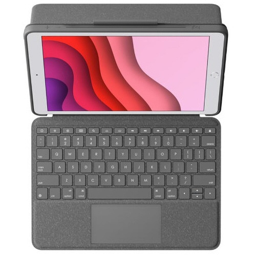 ロジクール コンボ タッチ for iPad(第7世代、第8世代、第9世代) トラックパッド付キーボードケース グラファイト iK1057BKA 1台(ご注文単位1台)【直送品】