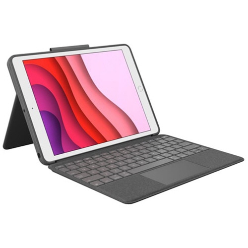 ロジクール コンボ タッチ for iPad(第7世代、第8世代、第9世代) トラックパッド付キーボードケース グラファイト iK1057BKA 1台(ご注文単位1台)【直送品】
