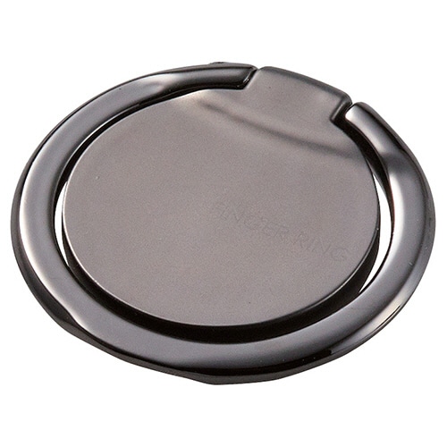 エレコム フィンガーリング(薄型) ブラック P-STRSLBK 1個(ご注文単位1個)【直送品】