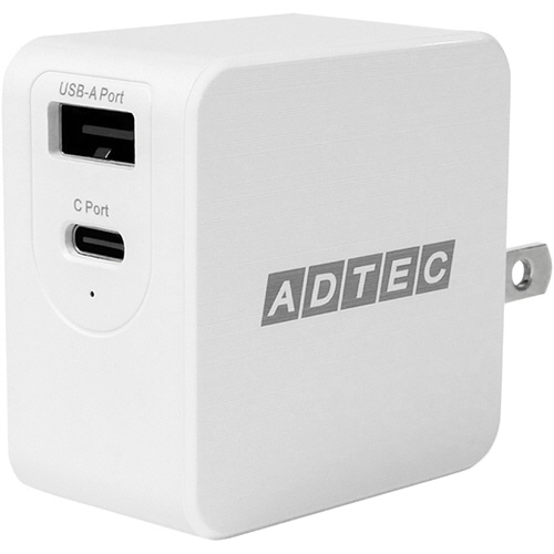 アドテック　PowerDelivery対応　急速充電器　65W　ホワイト　APD-A065AC-WH　1個（ご注文単位1個）【直送品】