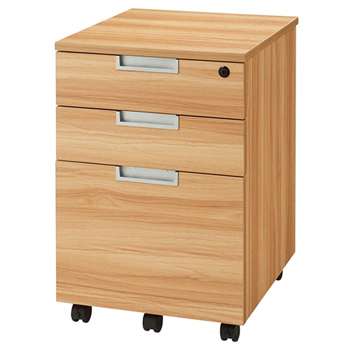 アール・エフ・ヤマカワ　スチール脚デスク　インサイドワゴン　ナチュラル　GZCA-SLNA　1台（ご注文単位1台）【直送品】