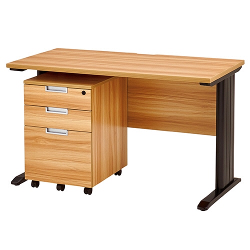 アール・エフ・ヤマカワ スチール脚デスク インサイドワゴン ナチュラル GZCA-SLNA 1台(ご注文単位1台)【直送品】