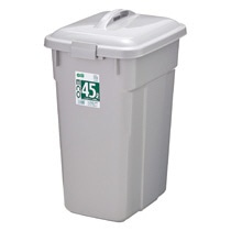 TANOSEE エコポリペール 角型 45L 本体 グレー 1個(ご注文単位1個)【直送品】