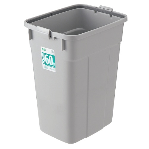 TANOSEE　エコポリペール　角型　60L　本体　グレー　1個（ご注文単位1個）【直送品】