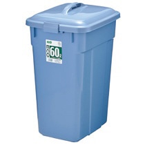 TANOSEE　エコポリペール　角型　60L　本体　ブルー　1個（ご注文単位1個）【直送品】