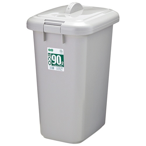 TANOSEE　エコポリペール　角型　90L　本体　グレー　1個（ご注文単位1個）【直送品】