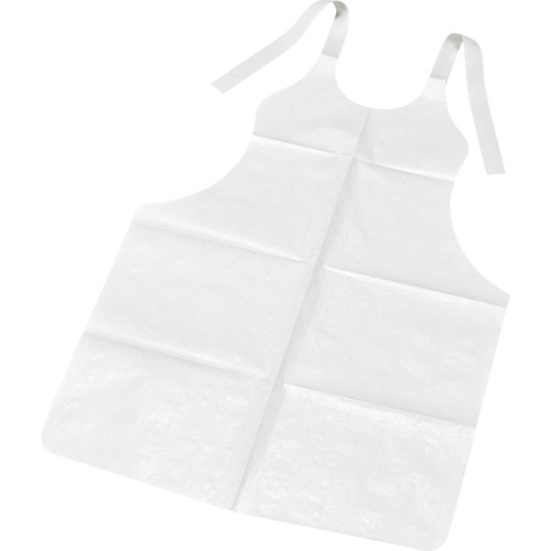 TANOSEE　紙エプロン　Mサイズ　ホワイト　1パック（100枚）（ご注文単位1パック）【直送品】