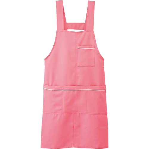 アイトス パイピングエプロン ストレッチギャバ ピーチ フリーサイズ 861370-160-F 1枚(ご注文単位1枚)【直送品】