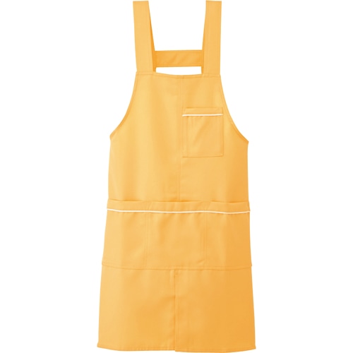 アイトス パイピングエプロン ストレッチギャバ サンオレンジ フリーサイズ 861370-163-F 1枚(ご注文単位1枚)【直送品】