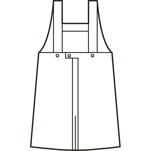 アイトス　パイピングエプロン　ストレッチギャバ　サンオレンジ　フリーサイズ　861370-163-F　1枚（ご注文単位1枚）【直送品】