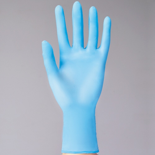 エブノ ニトリルトライ3 ブルー パウダーフリー M No-555 1箱(100枚)(ご注文単位1箱)【直送品】