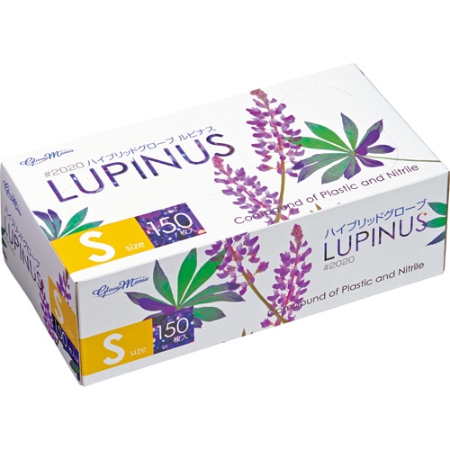 川西工業 ハイブリッドグローブ ルピナス 粉なし S 2020-S 1箱(150枚)(ご注文単位1箱)【直送品】