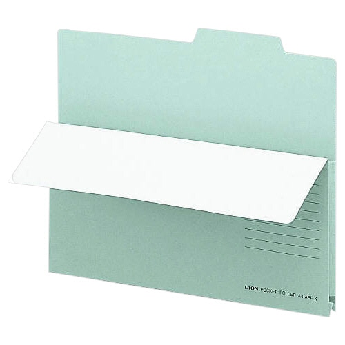 ライオン事務器 持出しフォルダー A4 水 A4-APF-K 1冊(ご注文単位1冊)【直送品】