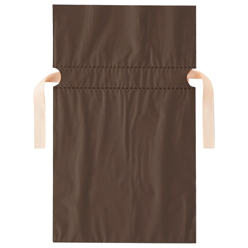 店研創意　ストア・エキスプレス　梨地リボン付ギフトバッグ　ブラウン　17cm　1パック（20枚）（ご注文単位1パック）【直送品】