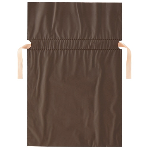 店研創意　ストア・エキスプレス　梨地リボン付ギフトバッグ　ブラウン　24cm　1パック（20枚）（ご注文単位1パック）【直送品】