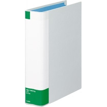 ライオン事務器　パイプ式ファイル（環境）　片開き　A4タテ　500枚収容　50mmとじ　背幅65mm　ライトグレー　No.753K　1冊（ご注文単位1冊）【直送品】