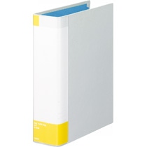 ライオン事務器　パイプ式ファイル（環境）　片開き　A4タテ　600枚収容　60mmとじ　背幅75mm　ライトグレー　No.763K　1冊（ご注文単位1冊）【直送品】