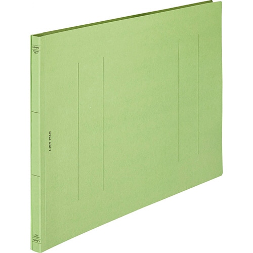 ライオン事務器　フラットファイル（環境）　樹脂押え具　A3ヨコ　150枚収容　背幅18mm　緑　A-599KA3E　1冊（ご注文単位1冊）【直送品】