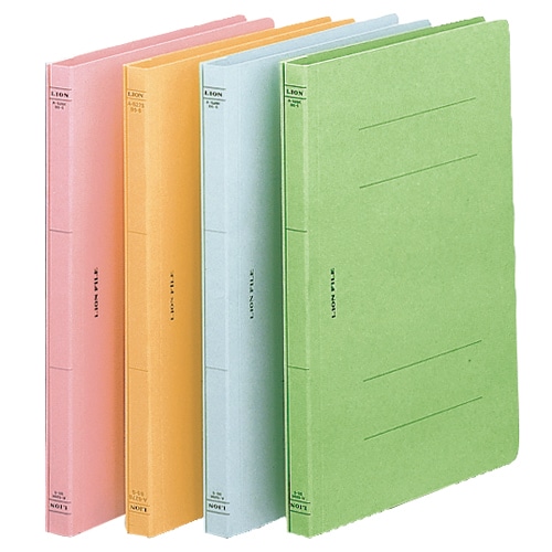 ライオン事務器　フラットファイル（環境）　樹脂押え具　B5タテ　150枚収容　背幅18mm　水　A-528KB5S　1冊（ご注文単位1冊）【直送品】