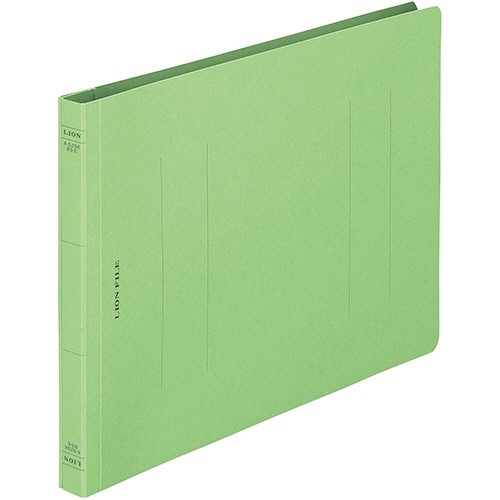 ライオン事務器 フラットファイル(環境) 樹脂押え具 B5ヨコ 150枚収容 背幅18mm 緑 A-529KB5E 1冊(ご注文単位1冊)【直送品】