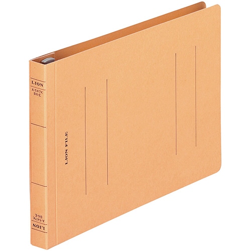 ライオン事務器　フラットファイル（環境）　樹脂押え具　B6ヨコ　150枚収容　背幅18mm　黄　A-547KB6E　1冊（ご注文単位1冊）【直送品】