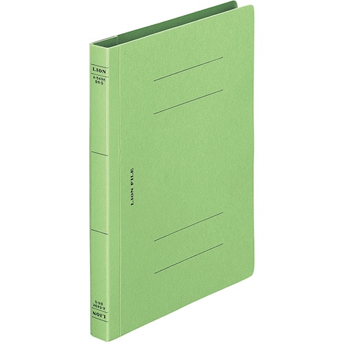 ライオン事務器　フラットファイル（環境）　樹脂押え具　B6タテ　150枚収容　背幅18mm　緑　A-549KB6S　1冊（ご注文単位1冊）【直送品】