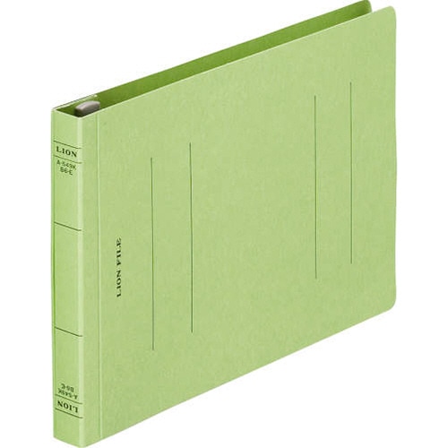 ライオン事務器　フラットファイル（環境）　樹脂押え具　B6ヨコ　150枚収容　背幅18mm　緑　A-549KB6E　1冊（ご注文単位1冊）【直送品】